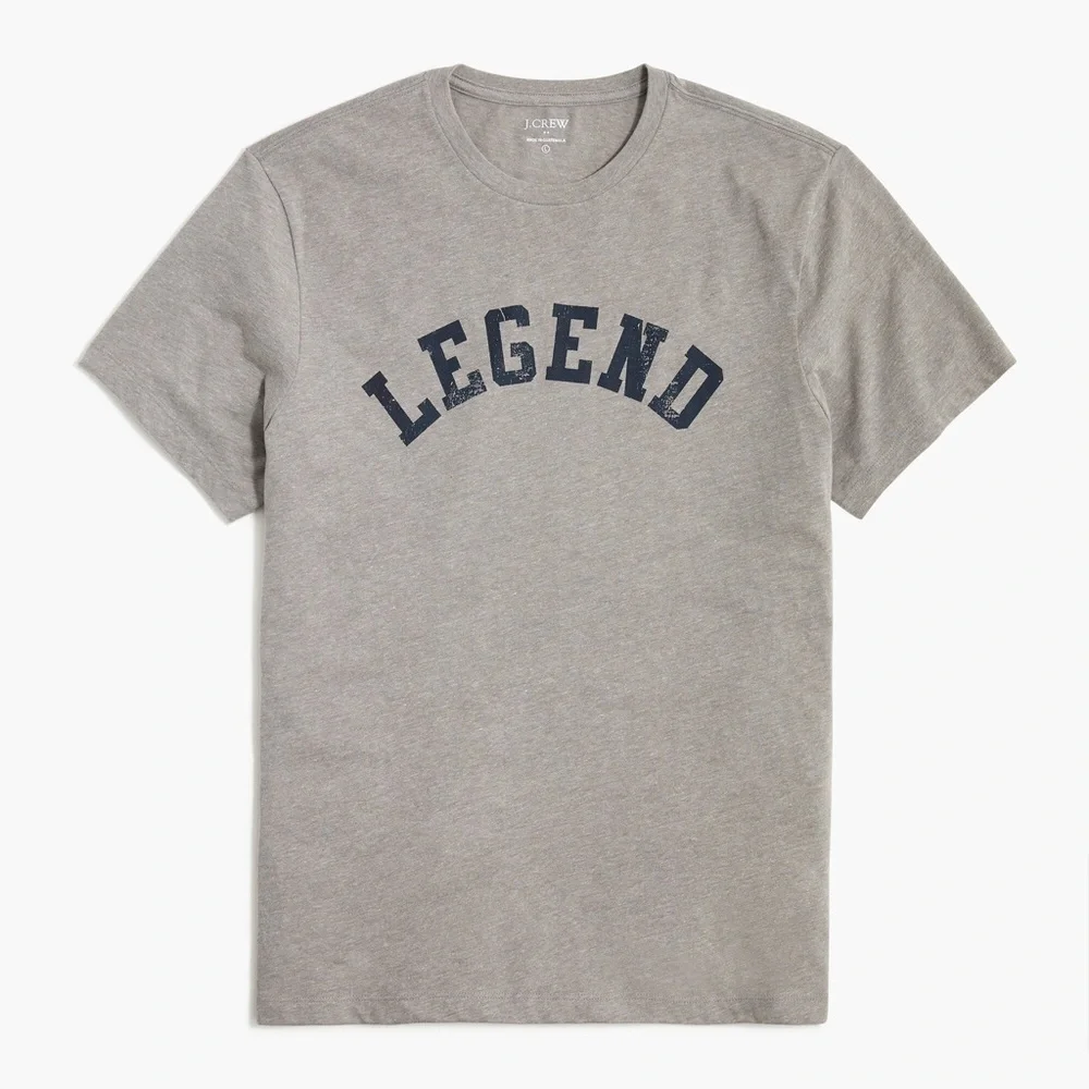 J. Crew Gray 'Legend' Graphic Tee